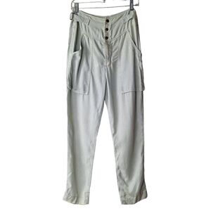 NEW Young Fabulous & Broke Small High Rise Tencel Pant Water Potassium Wash Mint